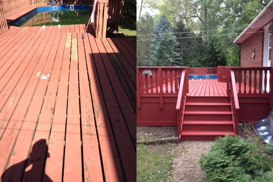 deck staining - Cornwall painting and handyman services